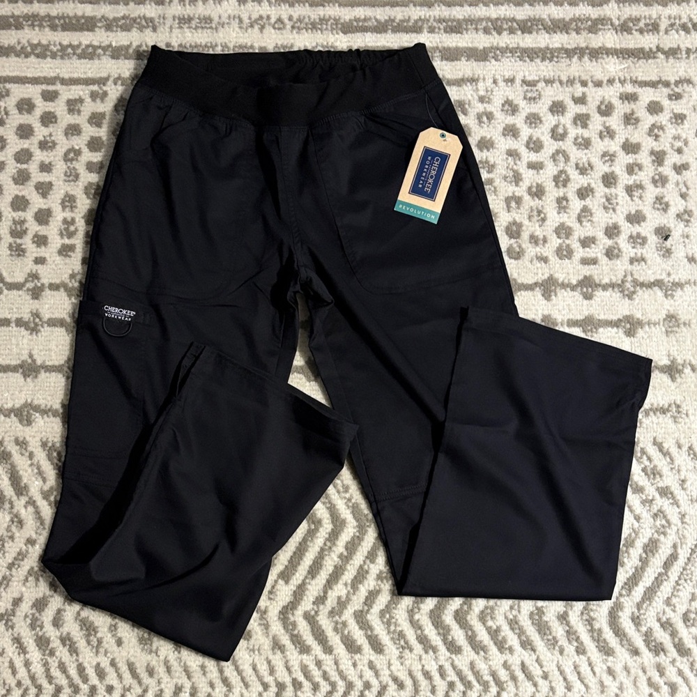 Cherokee new black scrub pants xs tall